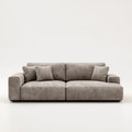 Trzyosobowa sofa tapicerowana szarobrązowa 260 x 105 x 85 cm